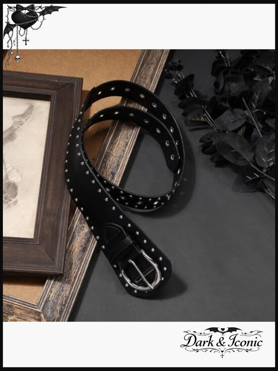 Vintage Punk Leather Waist Belt - Wide Cinch Buckle main image 6